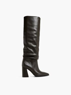 Call It Spring Black Tall Slouchy Block-Heel Boots